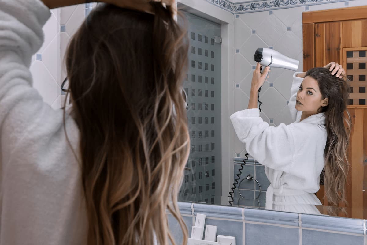 Beautiful Brunette Drying Hair In Bathroom 2023 11 27 05 13 09 Utc (1)